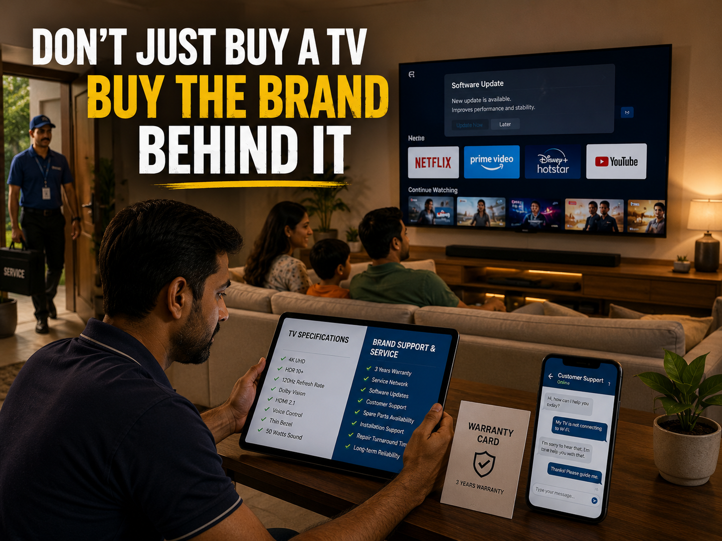 the brand ecosystem (support, updates, service) matters more than any individual TV model